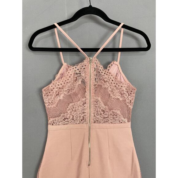 Iris Dusty Mauve Pink Lace Bodycon Midi Dress Women’s Size Small Sexy Romantic - Picture 4 of 5